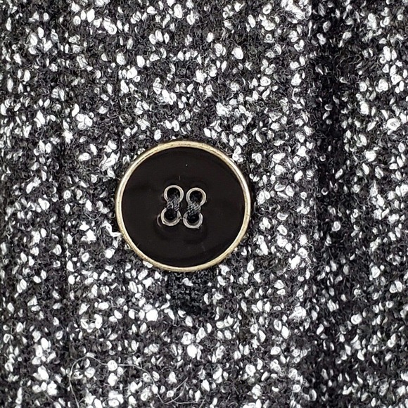 Talbots Women's 14 Cardigan Blazer Button Up Sweater Black Sparkle Holiday - Picture 5 of 7